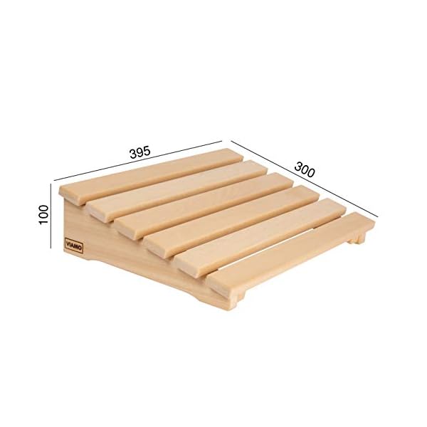 VIAMO® Sauna Kopfstütze Kopfteil Rückenlehne aus Abachiholz, 39,5 cm x 30 cm – Bild 4