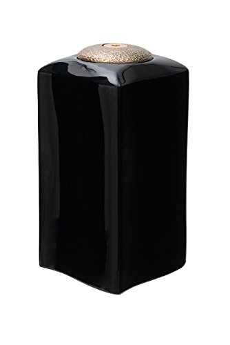 Urne funéraire en porcelaine noir Sitara pour honorer la mémoire avec un souvenir unique