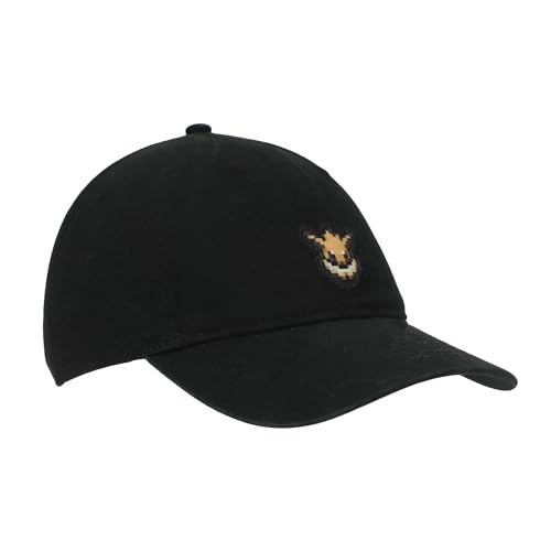 Casquette de baseball Pokémon Evoli noire avec patch imprimé non structurée - 3