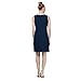 S.L. Fashions Women's Two Piece Knee Length Jacket Dress Keyhole Neckline, Navy Capelet, 12