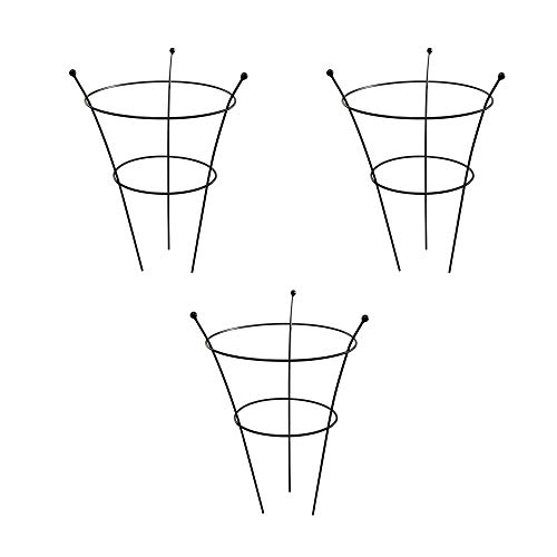 Peony Frame Outdoor Heavy Duty Herbaceous Garden Plant Support Ring for Perennial Flowers Border Cage (3 x Peony Frame)