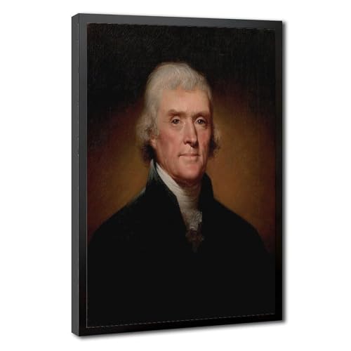Thomas Jefferson impression sur toile grand cadre à suspendre décoration murale bureau