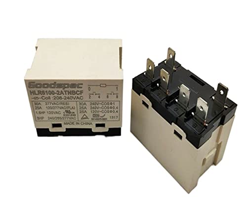 Relais HLR6100-2ATNBCF 208-240VAC 6 broches pour climatisation et chauffage