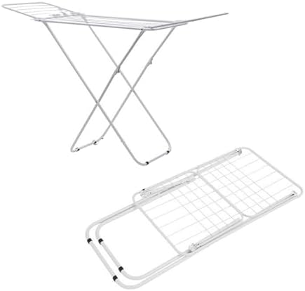 Clothes Drying Rack, Laundry Drying Rack with Adjustable Gullwing and Foldable for Easy Storage, Folding Clothes Drying Rack for Indoor and Outdoor Use