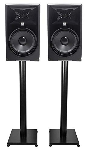 Pair Jbl 308P Mkii 8" Powered Studio Monitor Monitoring Speakers+29" Stands #TOP4