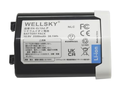 大容量2500mha!Nikon一眼レフ用バッテリーEN-EL18C Amazon | WELLSKY EN-EL18d EN-EL18c EN-EL18b EN-EL18a EN-EL18
