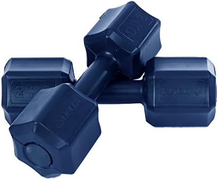 DELTA 2 Kg x 2 Adet Köşeli Mavi Plastik Dambıl Ağırlık Seti