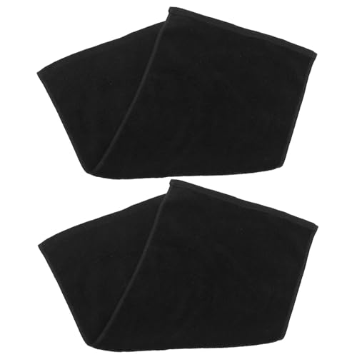 HONMEET Toallas de Baño de Algodón Negro 2 Piezas Buena Absorción de Agua y Diseño Cómodo para Uso Diario Hogar