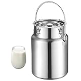 QUSYZD Milcheimer aus Edelstahl 304, luftdicht, zur Aufbewahrung von Milchkannen, Ölfässern, Teekannen, Bier-, Lebensmittel-, Öl-, Wasser- und Reisprodukten, Eimer zur Lagerung un,10L