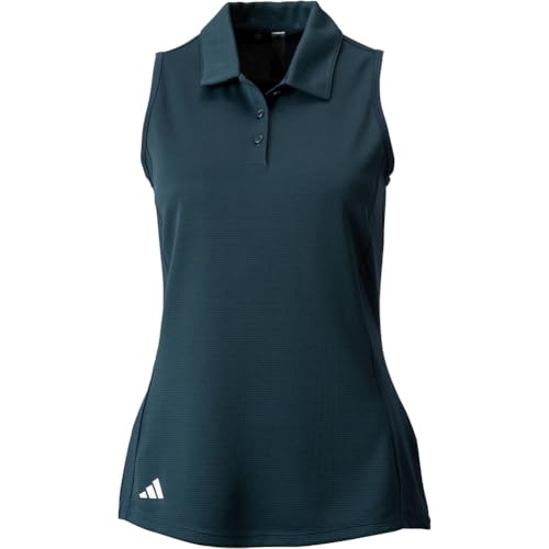 Polo de golf respirant sans manches Adidas avec tissu texturé anti-transpiration
