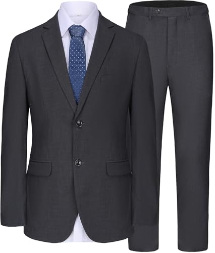 Men 2 Piece Slim Fit Business Suit 2 Button Dress