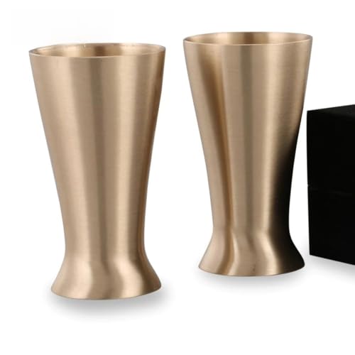 Vaso Lassi Bronze/Kansa con Caja de Terciopelo Set 2