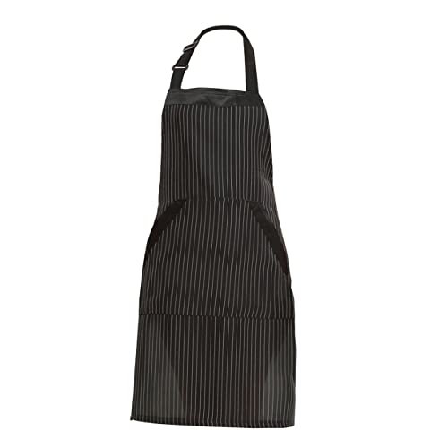 NAMOARLY Barber Shop Apron Kitchen Cooking Apron Hairdressing Apron Adjustable Kitchen Apron Work Apron Salon Bib Apron Barber Haircut Gardening Apron Hair Cutting Smock Grill Apron Black