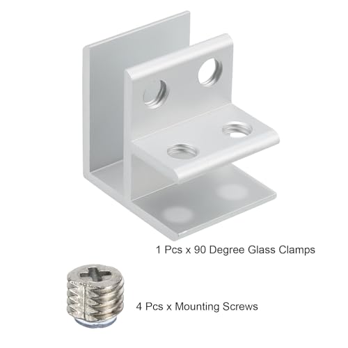 Pince en verre 90 degrés support étagère double face réglable 14-17mm