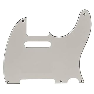 Pièces de guitare pour Fender Esquire Telecaster Pickguard 5 trous (3 plis) Blanc - Les Beatles, Paul McCartney, John Lennon, RIngo Starr, George Harrison