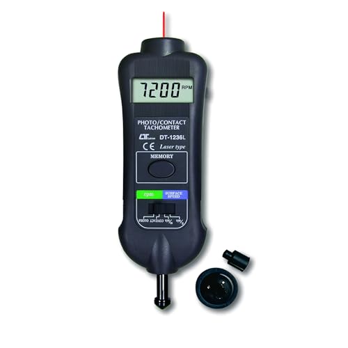 i-POOK LASER PHOTO/CONTACT TACHOMETER DT-1236L Combines Photo Tachometer and Contact Tachometer from 0.5 to 100,000 RPM with high resolution and accuracy made in Taiwan