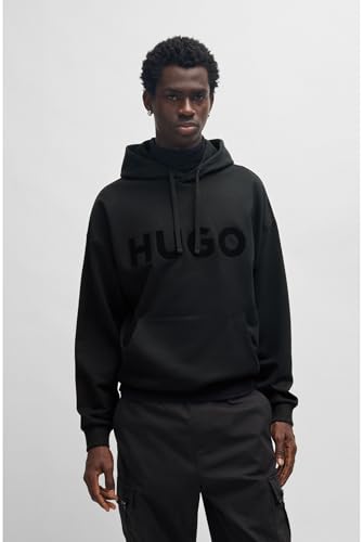 HUGO mens Tonal Logo Hooded Sweatshirt3