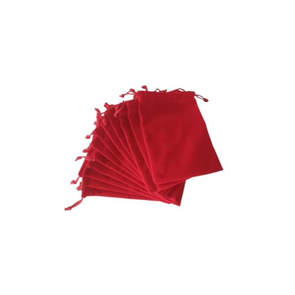 Ebonee 12 Pack Velvet Pouches with Drawstring Bags, Mini Small Cloth Jewelry Gift Packaging Bag for Wedding Candy, Christmas Gifts Bag, Party Holiday (Red, 10 x 15 cm) - Image 6