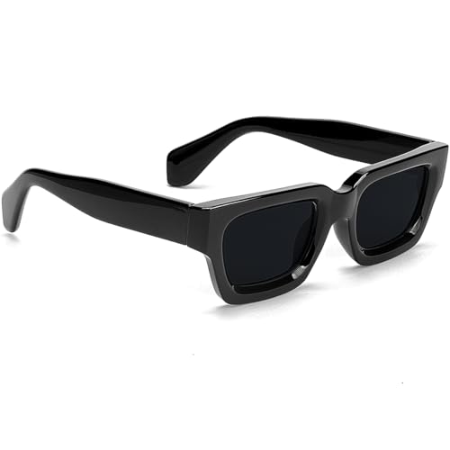 GFUIARA Trendy Square Sunglasses for Men Women Fashion Thick Rectangle Sun Glasses UV Protection Shades Designer Style