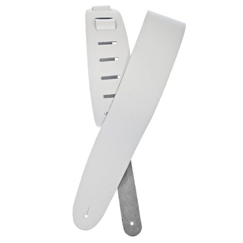Planet Waves Basic Classic Leather Guitar Strap, White