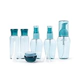 3. L'ensemble contient : un ensemble de bouteilles de voyage en plastique bleu unique, comprenant : 1 * bouteille moussante, 1 * bouteille vaporisateur à pression, 1 * bouteille d'eau à pression, 1 * bouteille de démaquillant, 1 * bouteille d'essence, 1 * visage boîte de crème, 1 * compte-gouttes, 1 * cuillère à mélanger, 1 * entonnoir.