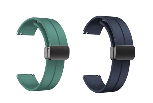 Image of IIK COLLECTION 22mm Silicone Strap for Smart Watches | Combo Pack Compatible With Noise, Fireboltt, Boat Xtend, Pebble, Boat Flash, Noise Color Fit, Ultra Smart Watch & All Watches