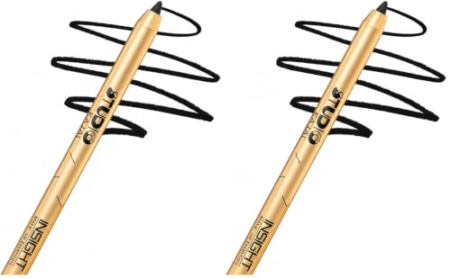 Image of INSIGHT Studio Kajal - Black 1.5 g | Waterproof & SmudgeProof | Long-Lasting | Jet Black Eye Pencil for Precision Lines & Smoky Eye Makeup (Pack of 2)