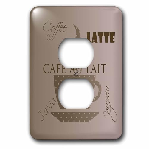 Cache interrupteur 3dRose lsp_123617_6 pour embellir une cuisine au style café