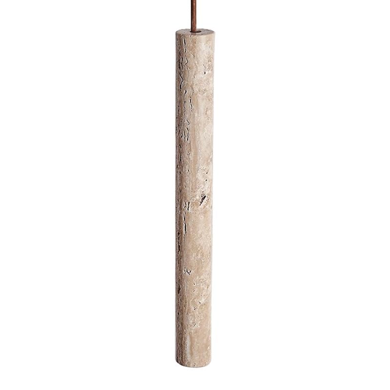 Suspension nordique moderne en pierre de travertin pour intérieur chaleureux