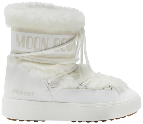 MOON BOOT ホワイト ファーブーツ Moon Boot Icon Yeti boots for Girl - White in UAE | Level Shoes