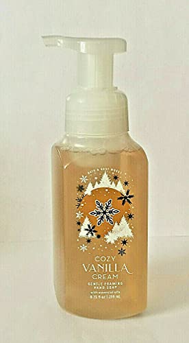 White Barn Candle Company Bath and Body Works Gentle Foaming Hand Soap w/Essential Oils- 8.75 fl oz - Winter 2020 - Many Scents! (Cozy Vanilla Cream)