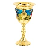 DECOMELODY Vintage Stil Weinkelch aus Langlebiger Zinklegierung Geprägt und Bruchsicher Edles...