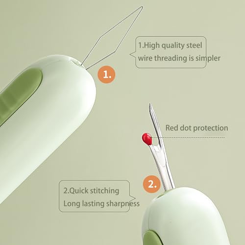 2-in-1 Needle Threader Seam Ripper: 2024 Upgraded Sewing Tool for Easy Threading, Seam Removal - Ideal for Hand Sewing, Crafting, Knitting, and All Your Sewing Projects (3) - Thumbnail 3