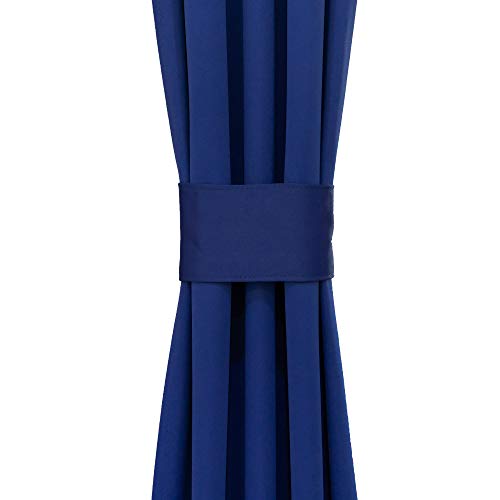 Spring Garden Home 25X40 Inch Curtains For Door Window Short Energy Efficient Window Treatment Drapes Blackout Kitchen Curtain Panels With Tie Back, 1 Pack, Dark Blue #TOP3