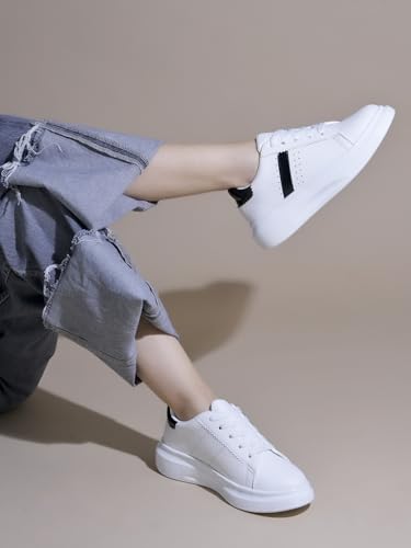 Image of Longwalk White Sneakers for Women & Girls | Trendy & Lightweight Casual Shoes