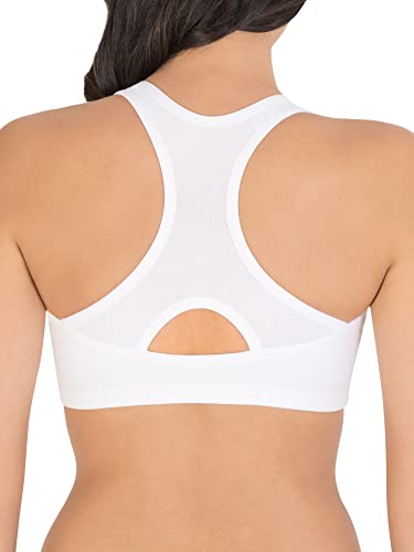 Fruit Of The Loom Women's Front Close Racerback Sports Bra, Black Hue/White, 36 #TOP4