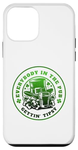 Todo el mundo en el pub se pone Tipsy St Patricks Day Shamrock Carcasa para iPhone 12 mini