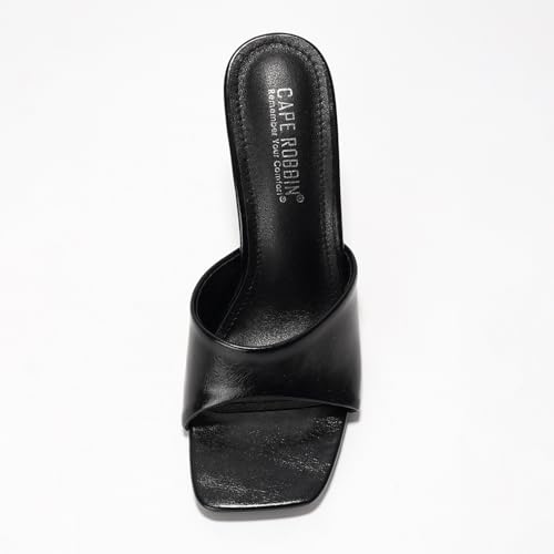 Cape Robbin Women's High Heels - Dressy Heeled Sandals for Women - Slip On Mules with Square Toe (Hermione)3