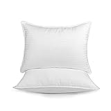 Hotel Collection Bed Pillows for Sleeping 2 Pack - 100% Pure Cotton Pillows Queen Size Set of 2 - Cooling, Luxury Down Alternative Pillow for Back, Stomach or Side Sleepers