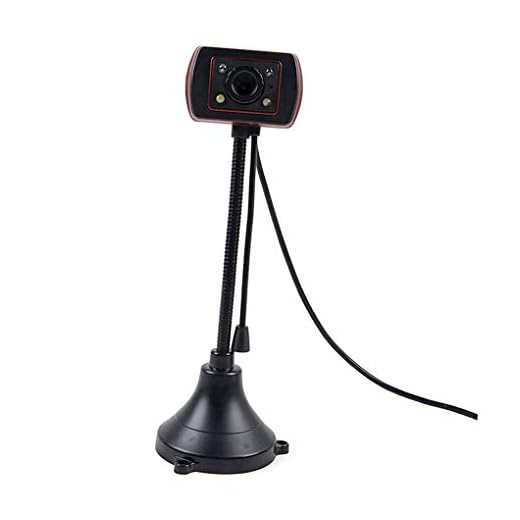Vokmon 480P stationär webbkamera dator bärbar dator flexibel webbkamera USB webbkamera hals USB 3.0 30 FPS webbkamera för onlinekurs internetmöte, röd