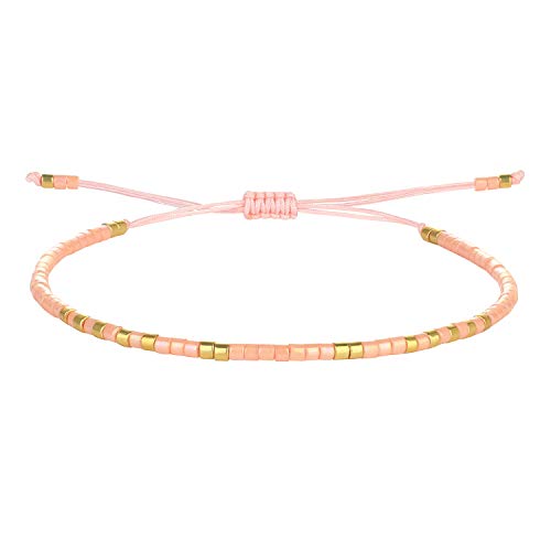 Image of C.QUAN CHI Handmade Friendship Beaded Bracelet Adjustable Colorful Miyuki Beads Bracelet