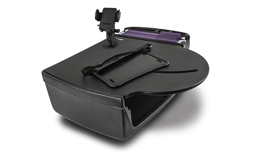Image of AutoExec AE-RMCD-PI-PM-BT Roadmaster Car Desk for Your Vehicle Workstation and Mobile Office, Black with 400 watt Power Inverter and Phone Mount | Vehicle Workstation, Mobile Office, 400 Watt Power Inverter, Phone Mount