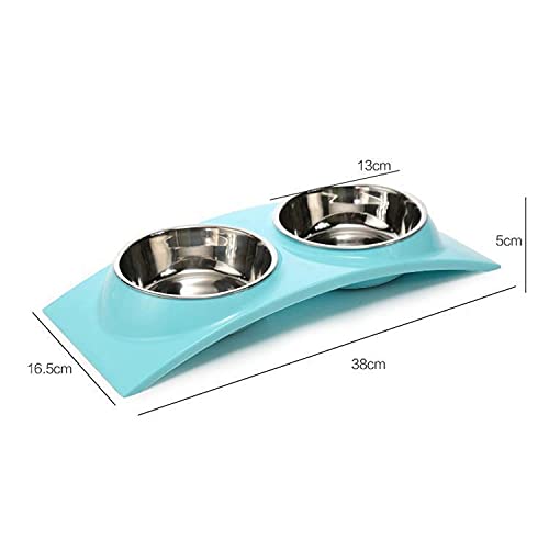 Emily-Pets-Double-Dog-Cat-Bowls-Premium-Stainless-Steel-Pet-Bowls-No-Spill-Resin-Station-Food-Water-Feeder-Cats-Small-Dogs