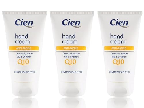 3x Lidl - Cien | Anti Aging Hand Cream with Q10 & UV Filters | 75 mL Each