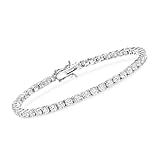 Ross-Simons 5.50 ct. t.w. CZ Tennis Bracelet in Sterling Silver. 8 inches