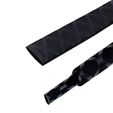 Heat Shrink Wrap Tubing Sleeve X-Tube for Fishing Rods Grip Handle Cork with Non Slip and Insulation 3.3ft Length (Diameter 50mm, Black)
