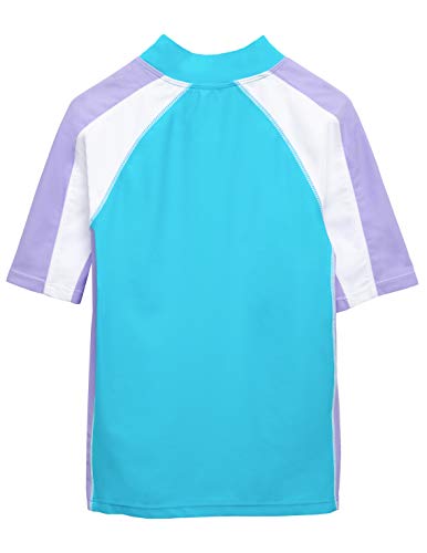 Image of Girls Short Sleeve Rash Guard 12 mos - 12 yrs, UPF 50+ Sun Protection