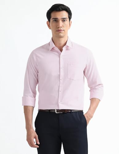 Image of Arrow Checked Slim Fit Mens Formal Shirt - Cotton, Breathable & Comfortable, Full Sleeves Shirts for Men