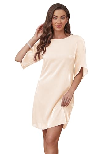 Image of RUMIA Womens Cocktail Dresses Flutter Sleeve Wedding Guest Dresses for Women 2026 Trendy