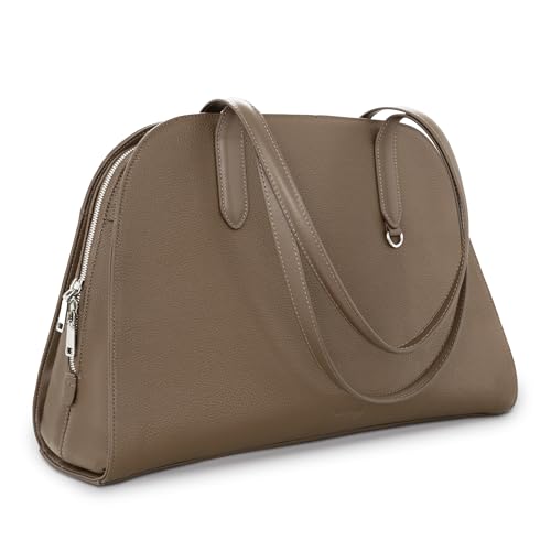 Bolso tote de cuero genuino para mujer miniatura 1